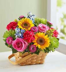 Sunny Garden Basket Davenport Florist - Same Day Flower Delivery - Flower Power 
